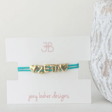 Bubble Cord Bracelet- Zeta Tau Alpha