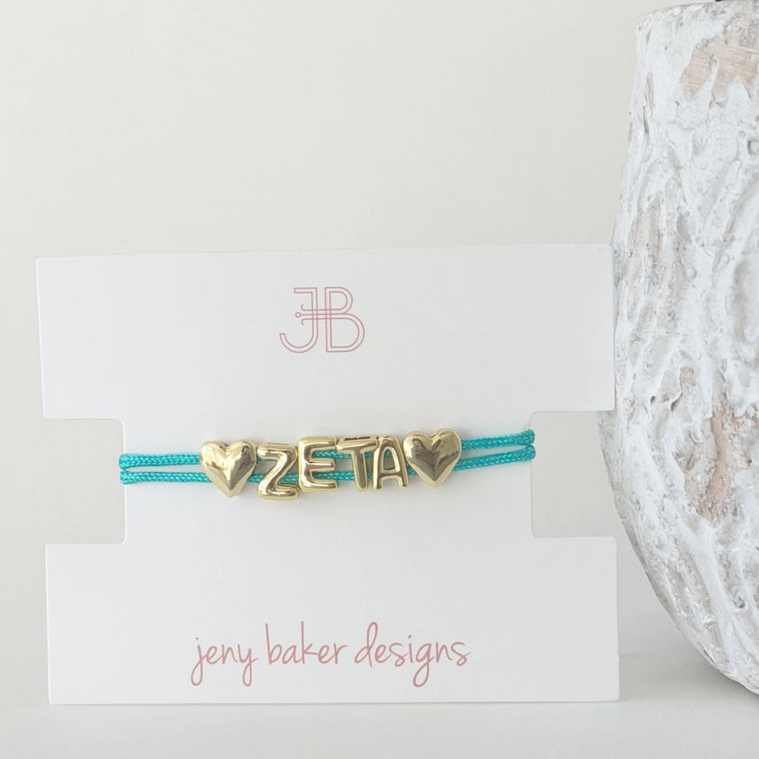 Bubble Cord Bracelet- Zeta Tau Alpha