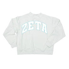 Mock Neck Twill Sweatshirt- Zeta Tau Alpha