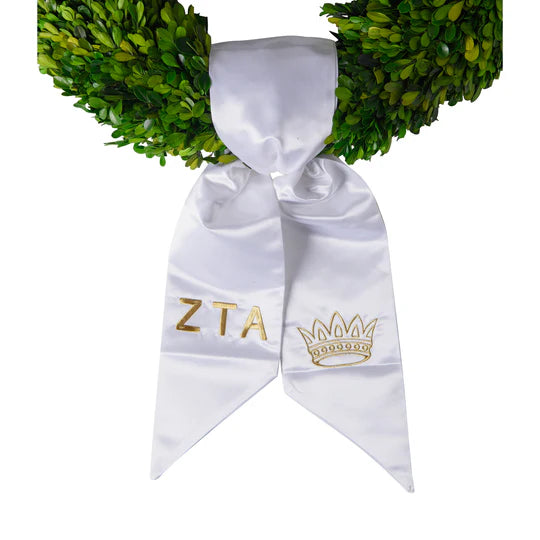 Wreath Sash- Zeta Tau Alpha