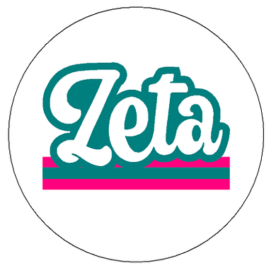 Retro Stripe Button- Zeta Tau Alpha