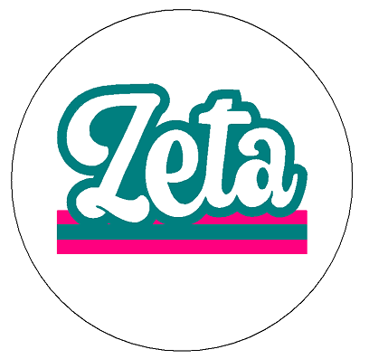 Retro Stripe Button- Zeta Tau Alpha