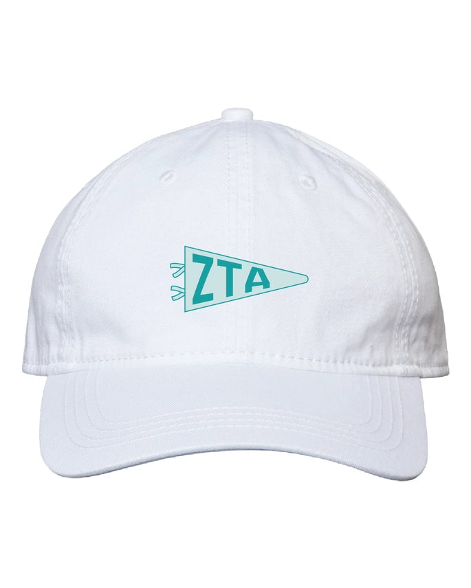 Needlepoint Pennant Hat- Zeta Tau Alpha