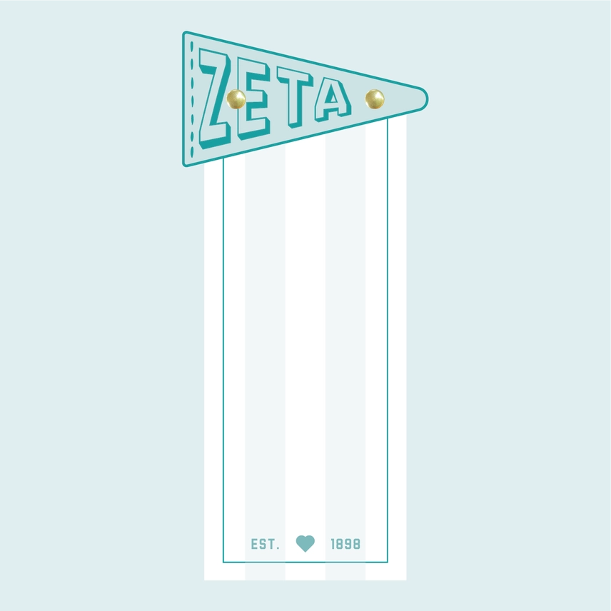 Pennant Flag Notepad-Zeta Tau Alpha