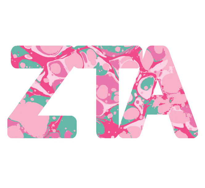 Sorority Acrylic Marbled Hanger-Zeta Tau Alpha