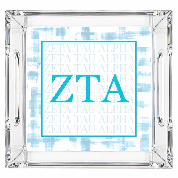 Acrylic Handled Tray- Zeta Tau Alpha