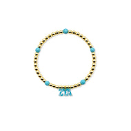 Beaded Charm Bracelet- Zeta Tau Alpha