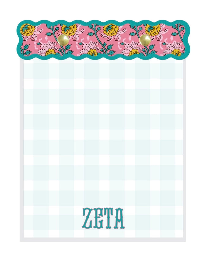 Block Print Notepad- Zeta Tau Alpha