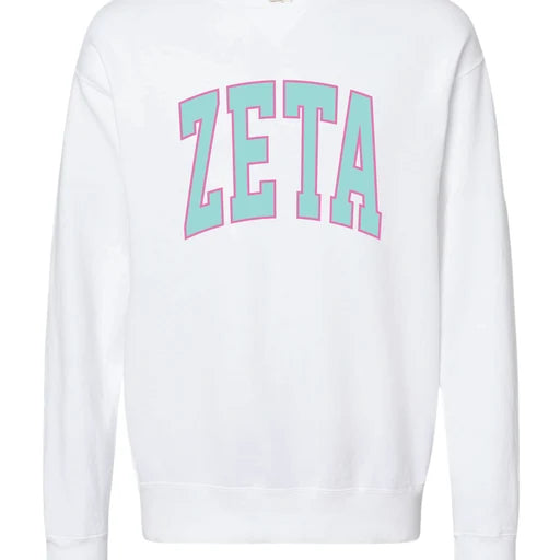 Varsity Crew Sweatshirt- Zeta Tau Alpha