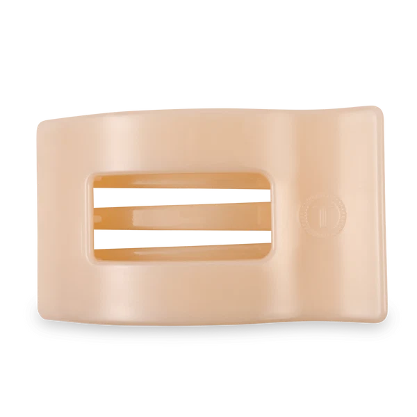 Teleties Flat Rectangle Hair Clip- Almond Beige