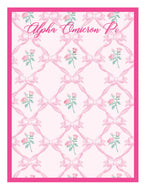 Romantic Floral Notepad-Alpha Omicron Pi