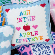 Sorority Needlepoint Pillow- Alpha Omicron Pi