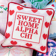 Sorority Needlepoint Pillow *Pre-Order* Alpha Chi Omega