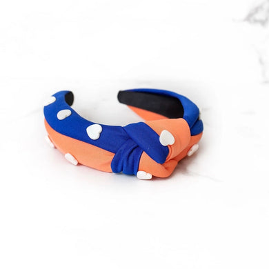 Camp Headband- Blue and Orange
