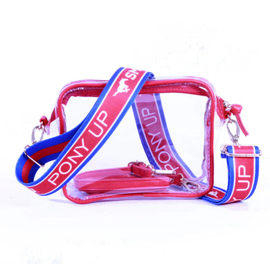 Clear SMU Purse With 2 Straps