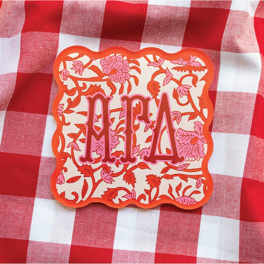 Block Acrylic Coaster- Alpha Gamma Delta