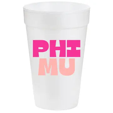 Multi-Color Styrofoam Cups- Phi Mu