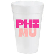 Multi-Color Styrofoam Cups- Phi Mu