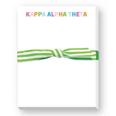 Sorority Greek Rainbow Mini Notepad - Kappa Alpha Theta