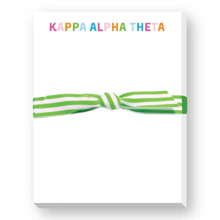 Sorority Greek Rainbow Mini Notepad - Kappa Alpha Theta
