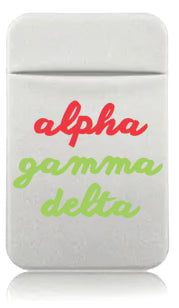 Stretchy Phone Wallet- Alpha Gamma Delta