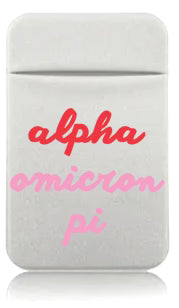 Stretchy Phone Wallet- Alpha Omicron Pi