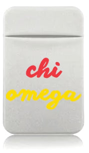 Stretchy Phone Wallet- Chi Omega