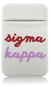 Stretchy Phone Wallet- Sigma Kappa