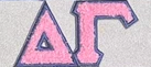 Greek Chenille Sticker- Delta Gamma