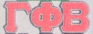 Greek Chenille Sticker- Gamma Phi Beta
