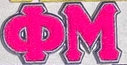Greek Chenille Sticker- Phi Mu