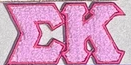 Greek Chenille Sticker- Sigma Kappa