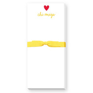 Skinnie Heart Notepad- Chi Omega