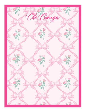 Romantic Floral Notepad-Chi Omega