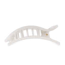 Teleties Flat Rectangle Hair Clip- Coconut White