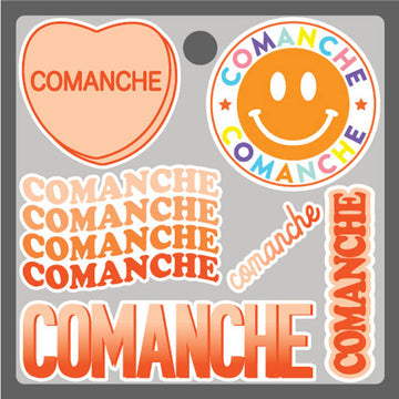 Camp Smiley Sticker Sheet- Comanche