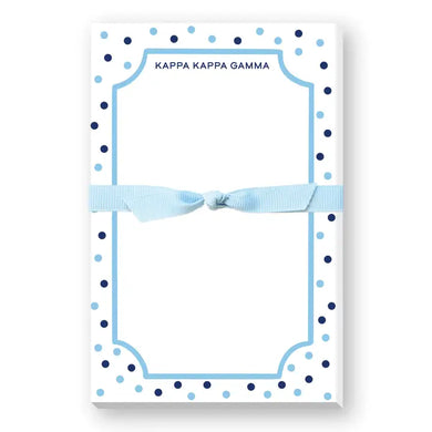 Sorority Greek Large Notepad Polkadot-Kappa Kappa Gamma