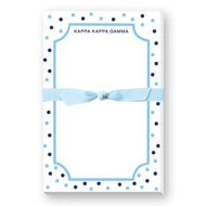 Sorority Greek Large Notepad Polkadot-Kappa Kappa Gamma