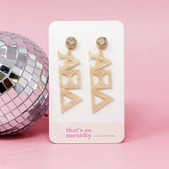 Acrylic Greek Letter Earrings- Alpha Xi Delta