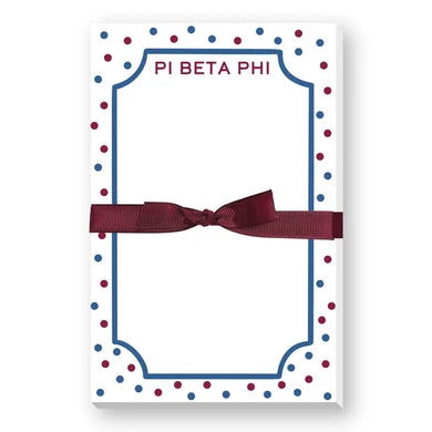 Sorority Greek Large Notepad Polkadot-Pi Beta Phi