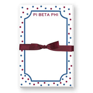 Sorority Greek Large Notepad Polkadot-Pi Beta Phi