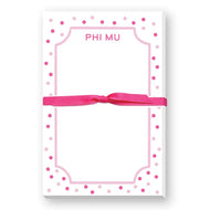 Sorority Greek Large Notepad Polkadot-Phi Mu