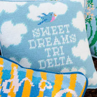 Sorority Needlepoint Pillow *Pre-Order*Delta Delta Delta