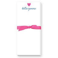 Skinnie Heart Notepad- Delta Gamma
