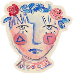 Fancy Sister Decal- Delta Gamma