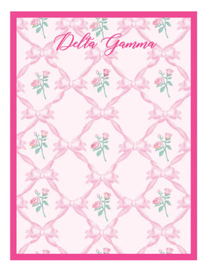 Romantic Floral Notepad-Delta Gamma