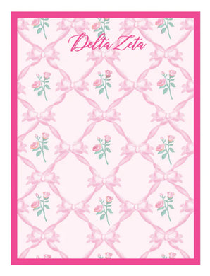 Romantic Floral Notepad-Delta Zeta