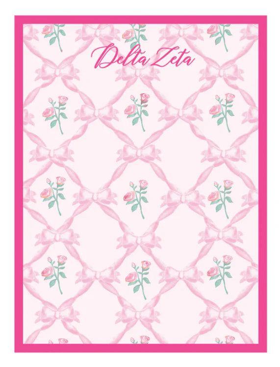 Romantic Floral Notepad-Delta Zeta