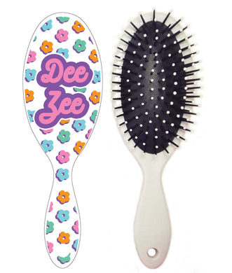 Floral Hairbrush- Delta Zeta