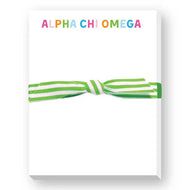 Sorority Greek Rainbow Mini Notepad - Alpha Chi Omega